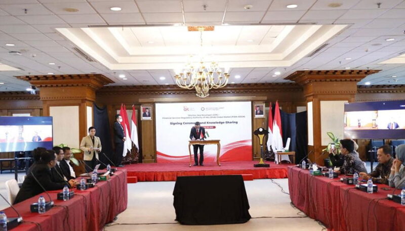 OJK dan FSRA-ADGM sepakat memperkuat kerja sama dan pertukaran informasi untuk pengembangan Pasar Karbon | foto : humas ojk