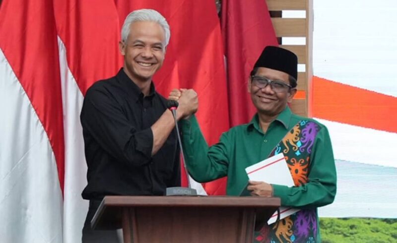 Bakal calon Presiden dan Wakil Presiden Republik Indonesia, Ganjar Pranowo dan Mahfud MD | foto : twitter pdip