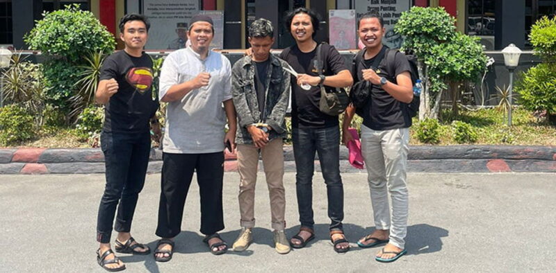 Anggota Satreskrim Polres Merangin menangkap Pandu di Banjarmasin, Kalimantan Tengah | IJ