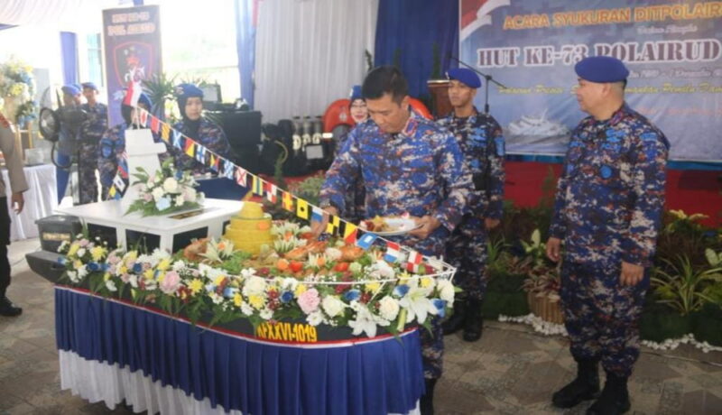 Syukuran HUT ke-73 Polisi Perairan dan Udara (Polairud) di Jambi, Jumat, 1 Desember 2023 | foto : dir