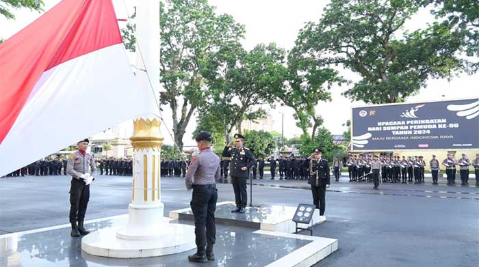 Upacara peringatan Hari Sumpah Pemuda ke-96 di Polda Jambi | ran