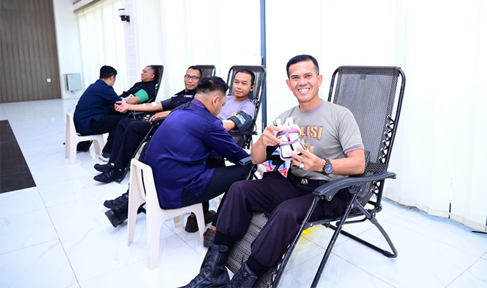 Personel Polda Jambi rutin melaksanakan donor darah | ran
