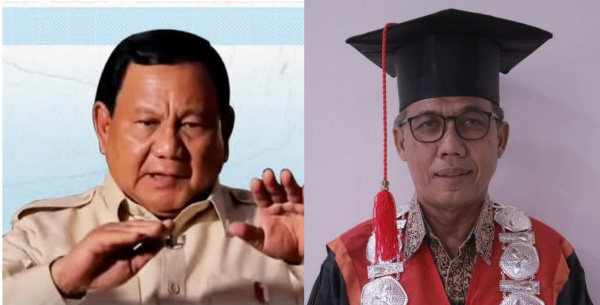 Prabowo Subianto (kiri), Prof Dr Usman SH MH (kanan)