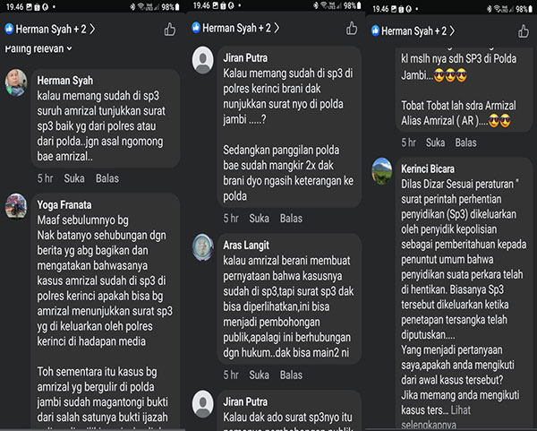 Beragam komentar netizen terhadap kasus ijazah Amrizal | red