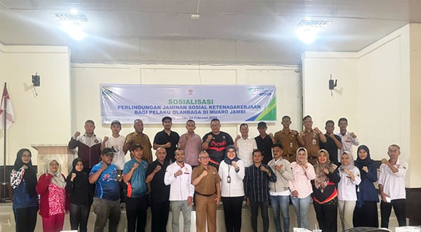 BPJS Ketenakerjaan menjalin kerja sama dengan Dispora Kabupaten Muarojambi | ist