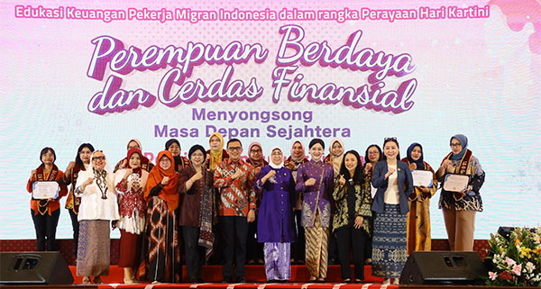 Edukasi keuangan bagi perempuan pekerja migran Indonesia, di Gedung Dhanapala Kementerian Keuangan RI, Jakarta, Senin | pr