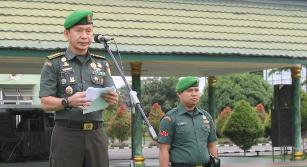 Kasi Logistik Kasrem 042/Gapu, Kolonel CPL Ir Ahmad Rasli ST MM menyampaikan amanat KASAD Jenderal TNI Maruli Simanjuntak, Senin | PR