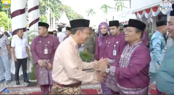 Bupati Muarojambi, Bambang Bayu Suseno, menghadiri peringatan HUT Kota Jambi dan Pemerintah Kota Jambi, Rabu | dki-mj