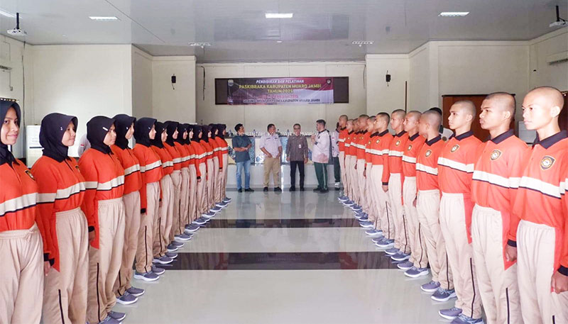 Anggota Paskibraka Kabupaten Muaro Jambi mulai menjalani pendidikan dan latihan | dki-mj 