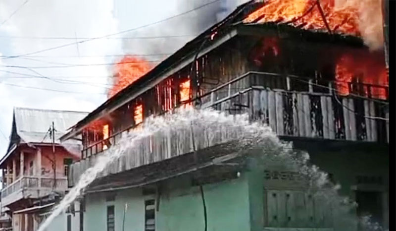 Kebakaran di kawasan bekas lokalisasi Payosigadung, RT 05 Rawasari, Alam Barajo, Jumat sore | asa