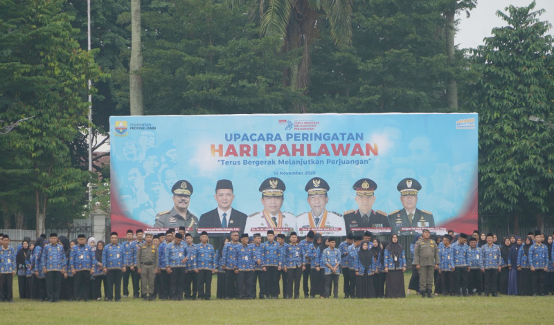 Upacara Hari Pahlawan 10 November 2025 di Lapangan Kantor Gubernur Jambi, Senin | prm
