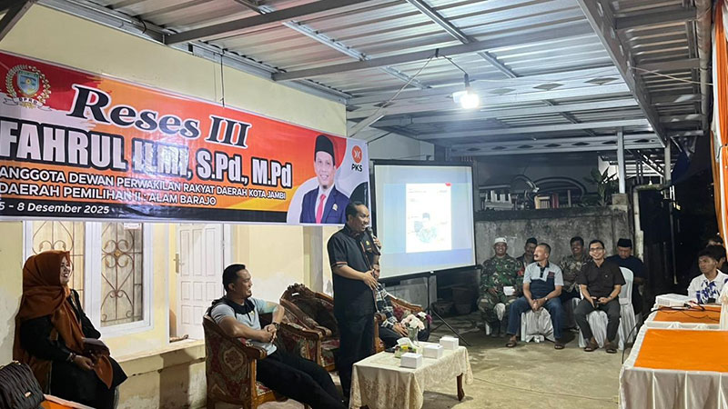 Anggota DPRD Kota Jambi, Fahrul Ilmi, menggelar reses, melibatkan para pemuda dan pemudi Kecamatan Alam Barajo | noe