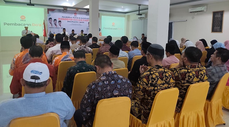 DPW Partai Keadilan Sejahtera Provinsi Jambi menggelar Pendidikan Politik dan Sosialisasi Konsepsi Dasar Partai, di Aula Gedung DPW PKS Jambi, Kamis 29 Januari 2026 | noe