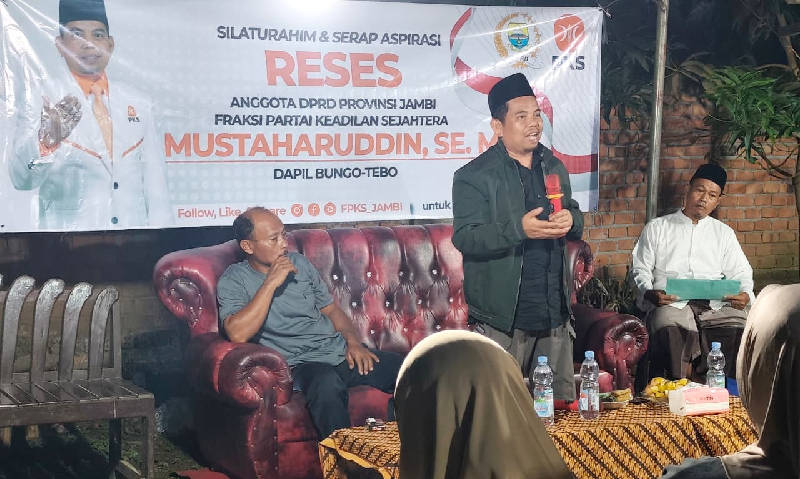 Ketua Fraksi PKS DPRD Provinsi Jambi, Mustaharuddin, menyerap aspirasi di Kabupaten Tebo | noe