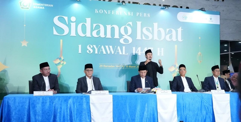 Pemerintah RI menetapkan 1 Syawal 1447 Hijriah jatuh pada Sabtu 21 Maret 2026. Penetapan diputuskan dalam sidang isbat yang dipimpin Menteri Agama, Nasaruddin Umar, Kamis | kemenag.go.id
