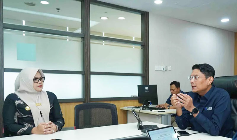 Bupati Tanjung Jabung Timur, Dillah Hikmah Sari, mengajukan pembangunan dua pasar ke Kementerian Perdagangan RI, Rabu 7 Januari 2026 | dki-tjt
