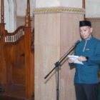 Wakil Bupati Tanjung Jabung Timur (Tanjabtim), Muslimin Tanja, menghadiri peringatan Nuzulul Qur’an, di Masjid Agung Nur Addarojat, Jumat | dki-tjt