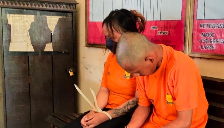 SA dan RP diamankan di Polsek Jambi Selatan | asa
