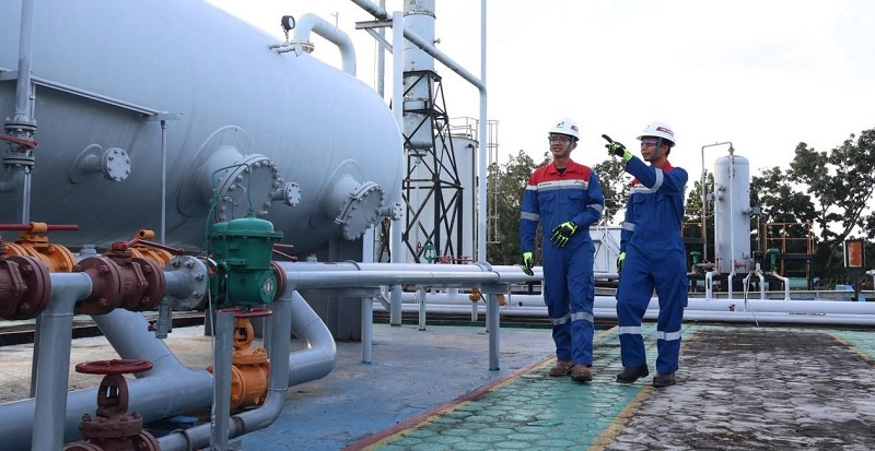 Suasana fasilitas produksi PEP Lirik dan PEP Jambi, bagian dari wilayah kerja PHR Zona 1, meneguhkan komitmen keselamatan operasi selama momentum lebaran | foto : pep