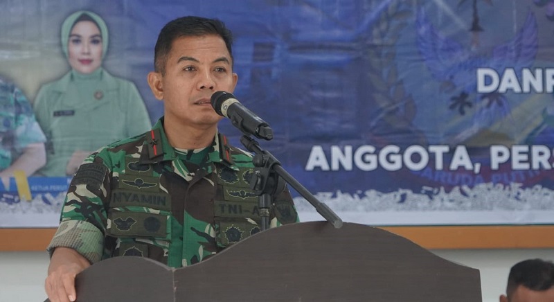 Danrem 042/Gapu, Brigjen TNI Nyamin, saat kunjungan kerja ke Kodim Tanjab | penrem
