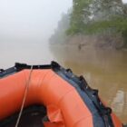 Upaya pencarian Agil Berkah Wijaya, bocah yang tenggelam di Sungai Batanghari, Desa Bungo Tanjung, Tebo Ulu, Kabupaten Tebo | sar