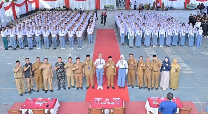 Wali Kota Jambi buka seleksi calon paskibraka tahun 2026, di Lapangan Tenis Dinas Pendidikan Kota Jambi, Senin 13 April 2026 | gjj
