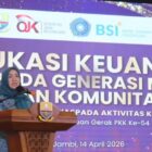 TP PKK Provinsi Jambi menyelenggarakan kegiatan edukasi keuangan bagi generasi muda dan komunitas, di Auditorium Rumah Dinas Gubernur Jambi, Selasa | fadli