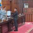 Gubernur Jambi, Al Haris, pada rapat paripurna DPRD Provinsi Jambi, Senin (27/4/2026) | nst
