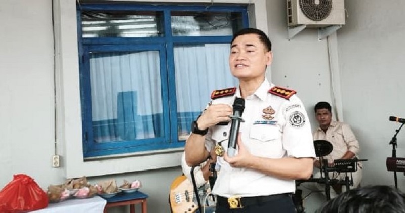 Kepala Lapas Jambi, Syahroni Ali, menyampaikan pemaparan di hadapan puluhan jurnalis, Rabu | dia