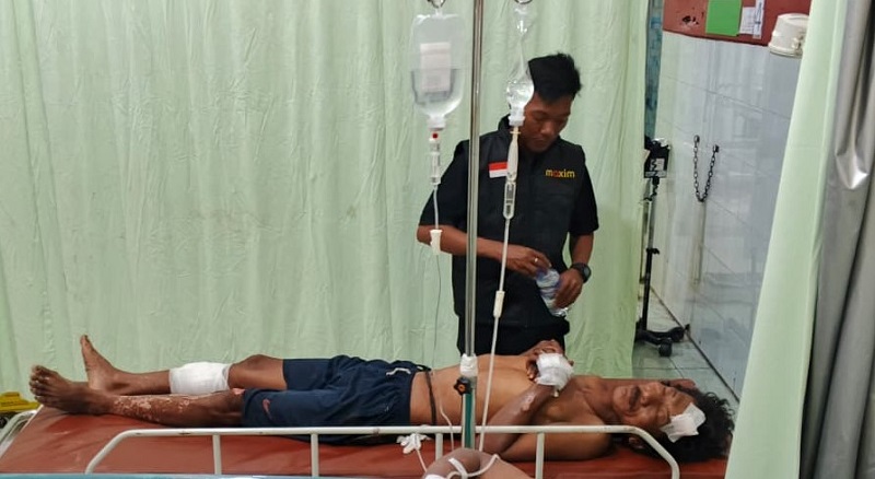 Salah seorang korban bentrokan antara warga Suku Anak Dalam (SAD) dan satpam PT SAL, di Merangin, Ahad sore | jef/infojambi