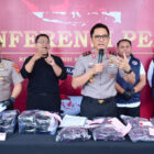Kapolda Jambi, Inspektur Jenderal Krisno Halomoan Siregar, saat konferensi pers, Senin | pld