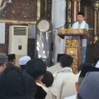 Gubernur Jambi, Al Haris, saat menyampaikan sambutan pada Hari Raya Idul Adha 1447 Hijriah, di Masjid Agung Al Falah, Kota Jambi, Rabu | nst