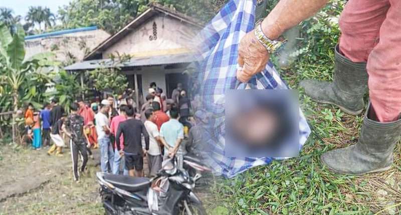 Junaidi, warga Desa Danau Kedap, ditemukan tewas di tengah areal persawahan | nst