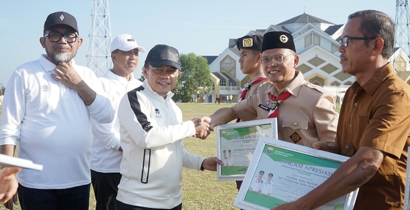 Pemerintah Provinsi Jambi mengadakan upacara Hari Lingkungan Hidup se-Dunia 2026, di Eks Arena MTQ, Kota Jambi, Sabtu | erit sutriedi