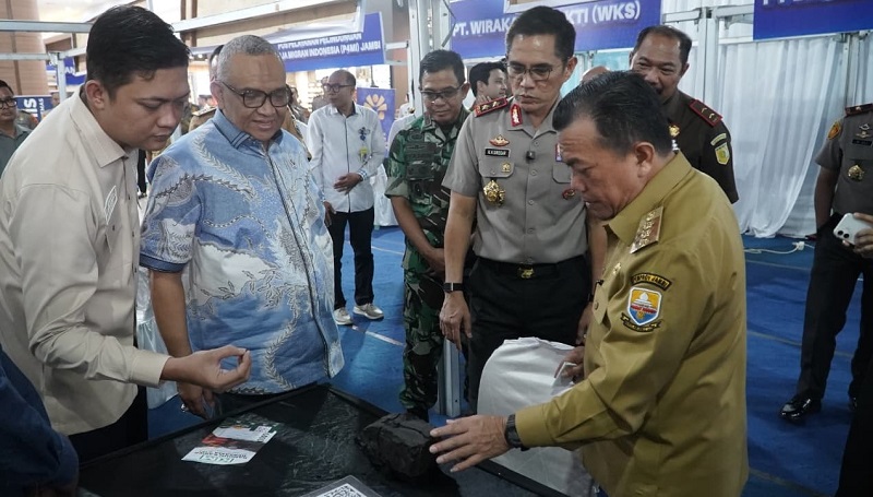 Gubernur Jambi, Al Haris, menghadiri pembukaan Bhayangkara Presisi Job Fair dan Bazaar UMKM 2026, di Lippo Mall, Kota Jambi, Senin, 22 Juni 2026 | es